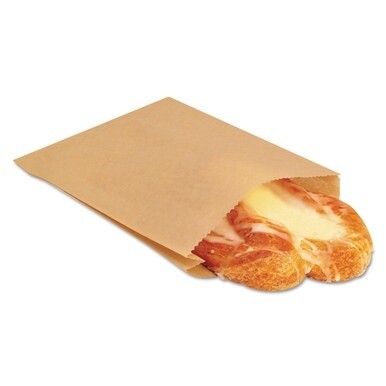 EcoCraft Grease-Resistant Sandwich Bags, 6.5&quot; x 8&quot;, Natural, 2,000/Carton
