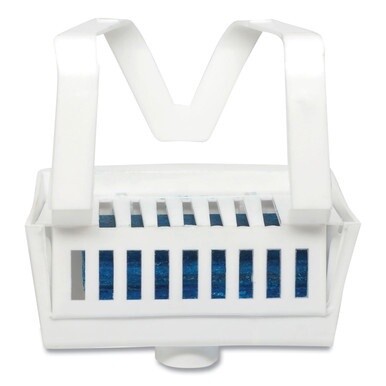 Non-Para Toilet Bowl Block, Lasts 30 Days, Evergreen Scent, White, 12/Box