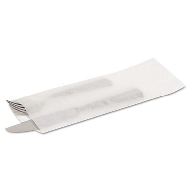 Silverware Bags, 2.25&quot; x 10&quot;, White, 2,000/Carton