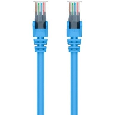 Belkin 900 Series Cat.6 UTP Patch Cable - RJ-45 Male Network - RJ-45 Male Network - 1ft - Blue