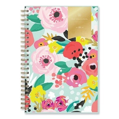 Day Designer ÃƒÂ¢Ã¢â€šÂ¬Ã…â€œSecret Garden MintÃƒÂ¢Ã¢â€šÂ¬Ã‚Â Academic Weekly/Monthly Twin-Wire Notes Planner, 8 x 5, 12-Month (July to June): 2022-2023