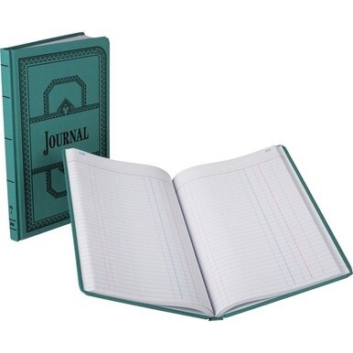 Boorum &amp; Pease Boorum 66 Series Blue Canvas Journal Books - 150 Sheet(s) - Blue - White Sheet(s) - Red, Blue Print Color - Blue Cover - 1 Each