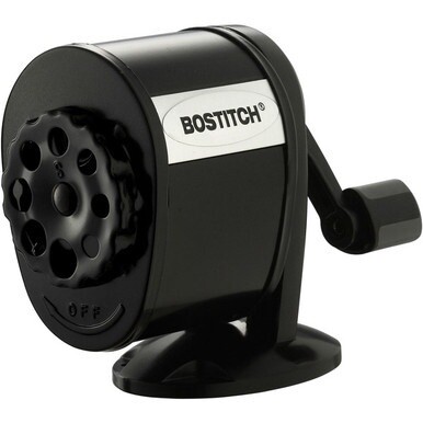Bostitch Antimicrobial Manual Pencil Sharpener - Wall Mountable, Table Mountable - 8 Hole(s) - 4.3&quot; Height x 2.5&quot; Width - Metal - Black - 1 Each