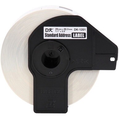 Brother DK1201 - Standard Address White Paper Labels - 3.14&quot; Width x 1.14&quot; Length - 400 / Roll - Direct Thermal - White - Paper - 400 / Roll