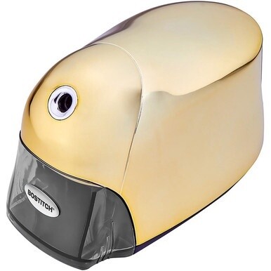 Bostitch QuietSharp Executive Pencil Sharpener - x 4&quot; Width x 7.5&quot; Depth - Gold - 1 Each
