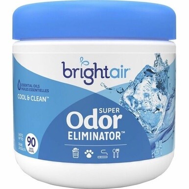 Bright Air Super Odor Eliminator Air Freshener - Gel - 450 ft?É?í?¢‚Ç¨?°?É‚Äö?Ç¬? - 14 fl oz (0.4 quart) - Cool, Clean - 60 Day - 1 Each