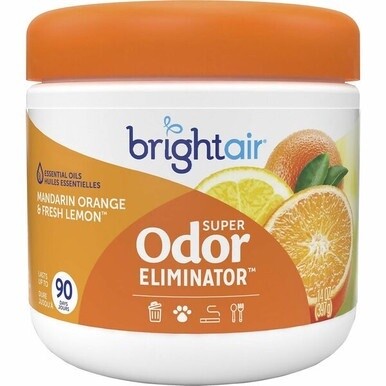 Bright Air Super Odor Eliminator Air Freshener - 14 oz - Mandarin Orange, Fresh Lemon - 60 Day - 1 Each