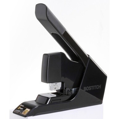 Bostitch EZ Squeeze Antimicrobial Heavy Duty Stapler - 130 Sheets Capacity - 210 Staple Capacity - Full Strip - 1 Each - Black
