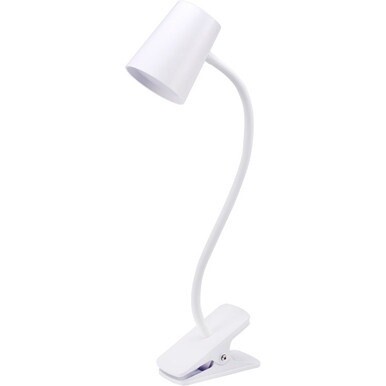 Bostitch Adjustable LED Clamp Light - 5.20 W LED Bulb - Adjustable, Flexible Neck, Adjustable Head - Silicone - Desk Mountable, Wall Mountable - White - for Desk, Cubicle, Home, Office, Classroom, Com