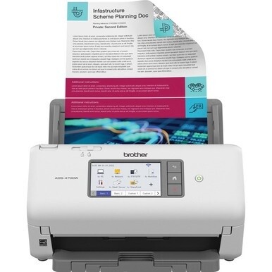 Brother Professional Desktop Scanner ADS-4700W - 48-bit Color - 40 ppm (Mono) - 40 ppm (Color) - Duplex Scanning - USB