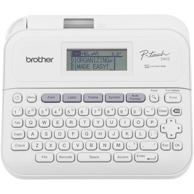 Brother P-touch Home / Office Advanced Connected Label Maker with Case PTD410VP - Brother P-touch Home / Office Advanced Connected Label Maker PT-D410VP, includes Carry Case and 4m Black Print on Clea
