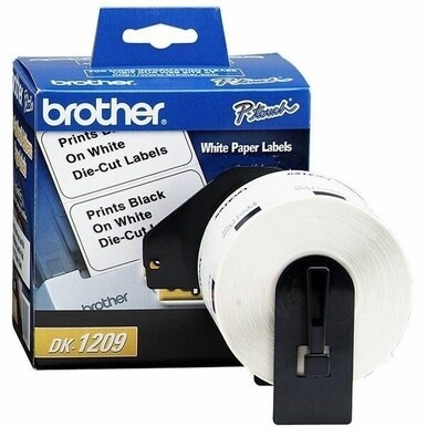 Brother DK1209 Small Address QL Printer Labels - 1 9/64&quot; Width x 2 27/64&quot; Length - Rectangle - Direct Thermal - White - 800 / Roll - 1 Roll