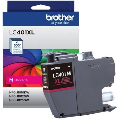 Brother LC401XLMS Original High Yield Inkjet Ink Cartridge - Magenta - 1 Pack - 500 Pages