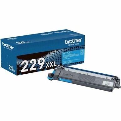 Brother Genuine TN229XXLC Super High-yield Cyan Toner Cartridge - Laser - Cyan - Super High Yield - 4,000 Pages - 1 Each