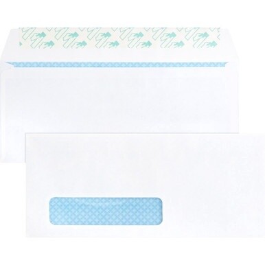 Business Source Security Tint Window Envelopes - Business - #10 - 9 1/2&quot; Width x 4 1/8&quot; Length - Peel &amp; Seal - Wove - 500 / Box - White