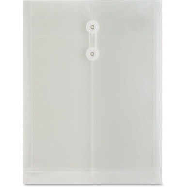 Business Source String Closure Top-open Poly Envelope - Inter-department - 10&quot; Width x 13&quot; Length - String/Button - 1 Each - Clear