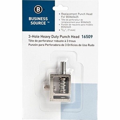 Business Source 9/32&quot; Replacement Punch Head - 0.28&quot; - Silver - 1 Each