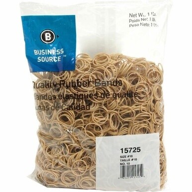 Business Source Quality Rubber Bands - Size: #10 - 1.3&quot; Length x 0.1&quot; Width - Sustainable - 3700 / Pack - Rubber - Crepe