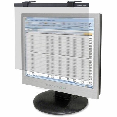 Business Source 19&quot;-20&quot; LCD Privacy/Antiglare Filter Black - For 19&quot;LCD, 20&quot; Monitor - 5:4 - Acrylic - Anti-glare - 1 Pack