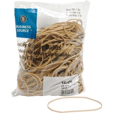 Business Source Quality Rubber Bands - Size: #117B - 7&quot; Length x 0.1&quot; Width - Sustainable - 200 / Pack - Rubber - Crepe
