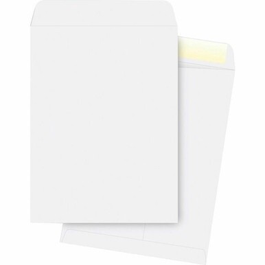 Business Source 28 lb. White Catalog Envelopes - Catalog - #13 1/2 - 10&quot; Width x 13&quot; Length - 28 lb - Gummed - Wove - 250 / Box - White