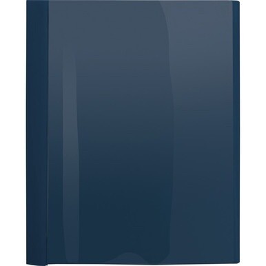 Business Source Letter Report Cover - 1/2&quot; Folder Capacity - 8 1/2&quot; x 11&quot; - 100 Sheet Capacity - 3 x Prong Fastener(s) - Clear, Dark Blue - 25 / Box