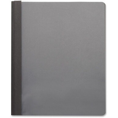 Business Source Letter Report Cover - 8 1/2&quot; x 11&quot; - 100 Sheet Capacity - 3 x Prong Fastener(s) - Black - 25 / Box