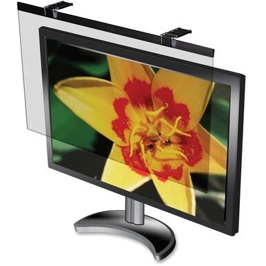 Business Source Wide-screen LCD Anti-glare Filter Black - For 21.5&quot; Widescreen LCD, 22&quot; Monitor - 16:10 - Acrylic - Anti-glare - 1 Pack