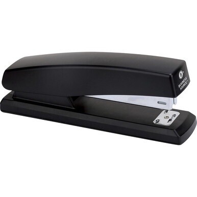 Business Source Full-Strip Desktop Stapler - 20 Sheets Capacity - 210 Staple Capacity - Full Strip - 1 Each - Black