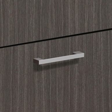 HON Bridge Pull, Set of 2 - 4.3&quot; Width x 0.8&quot; Depth x 0.4&quot; Height - Metal - Laminate, Silver