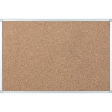 Bi-silque Ayda Cork Bulletin Board - 0.50" Height x 36" Width x 48" Depth - Cork Surface - Self-healing, Durable, Resilient, Heavy-gauge - Aluminum Frame - 1 Each