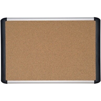 MasterVision MV TechCork Bulletin Boards - 36&quot; Height x 48&quot; Width - Cork Cork Surface - Self-healing - Aluminum Frame - 1 Each