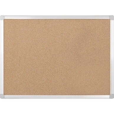MasterVision Aluminum Frame Recycled Cork Boards - 36&quot; Height x 48&quot; Width - Natural Cork Surface - Environmentally Friendly, Recyclable, Durable, Resilient, Sturdy - Wood Frame - 1 Each