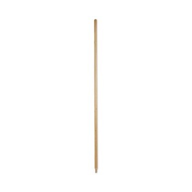 Heavy-Duty Threaded End Lacquered Hardwood Broom Handle, 1.13&quot; dia x 60&quot;, Natural