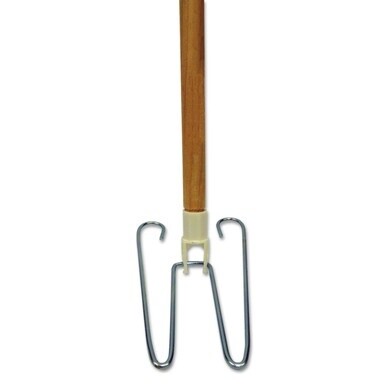 Wedge Dust Mop Head Frame/Lacquered Wood Handle, 0.94&quot; dia x 48&quot; Length, Natural