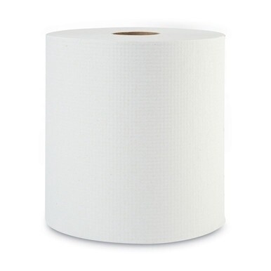 Hardwound Paper Towels, 1-Ply, 8&quot; x 800 ft, White, 6 Rolls/Carton
