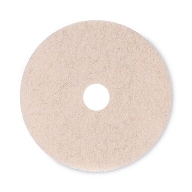 Natural Hog Hair Burnishing Floor Pads, 20&quot; Diameter, Tan, 5/Carton