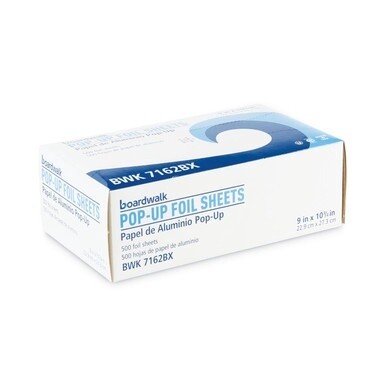Standard Aluminum Foil Pop-Up Sheets, 9 x 10.75, 500/Box, 6 Boxes/Carton