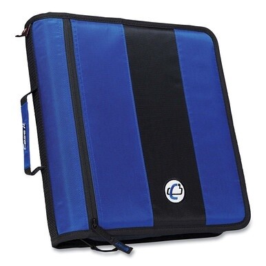 King Size Mighty Zip Tab Binder, 3 Rings, 4&quot; Capacity, 11 x 8.5, Black