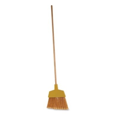 Angler Broom, 53&quot; Handle, Yellow, 12/Carton