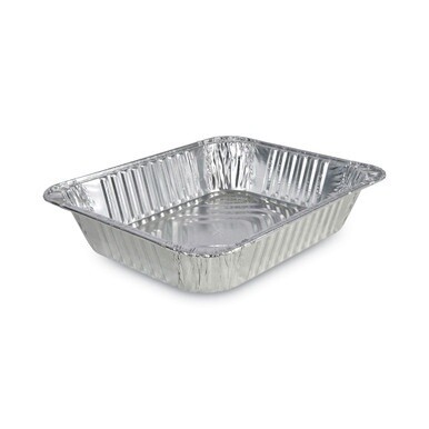 Aluminum Steam Table Pans, Half-Size Deep√É¬¢√¢‚Äö¬¨√¢‚Ç¨¬ù128 oz., 2.56&quot; Deep, 10.38 x 12.75, 100/Carton