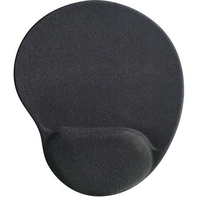 Compucessory Gel Mouse Pads - 9&quot; x 10&quot; x 1&quot; Dimension - Black - Gel - 1 Pack