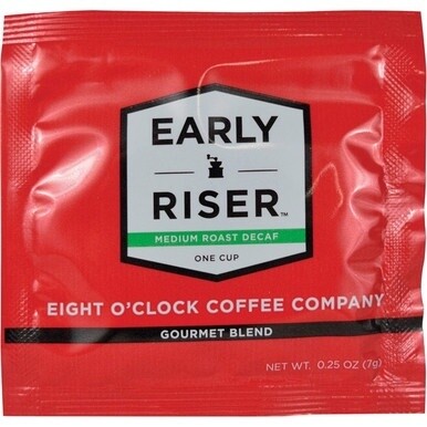 Eight O&#39;Clock Coffee Early Riser Decaf Coffee - Medium - 200 / Carton