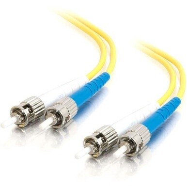 C2G 3m ST-ST 9/125 Duplex Single Mode OS2 Fiber Cable - Yellow - 10ft - 3m ST-ST 9/125 Duplex Single Mode OS2 Fiber Cable - Yellow - 10ft