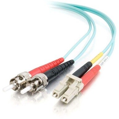 C2G 1m LC-ST 10Gb 50/125 Duplex Multimode OM3 Fiber Cable - Aqua - 3ft - 1m LC-ST 10Gb 50/125 Duplex Multimode OM3 Fiber Cable - Aqua - 3ft