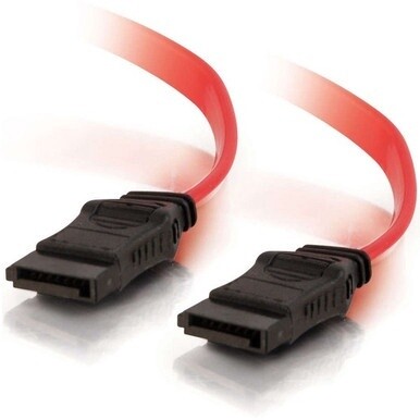 C2G 6in 7-pin 180&amp;deg; 1-Device Serial ATA Cable - 6&quot; SATA Data Transfer Cable - First End: 1 x 7-pin SATA 3.0 - Female - Second End: 1 x 7-pin SATA 3.0 - Female - Red - 1 Each
