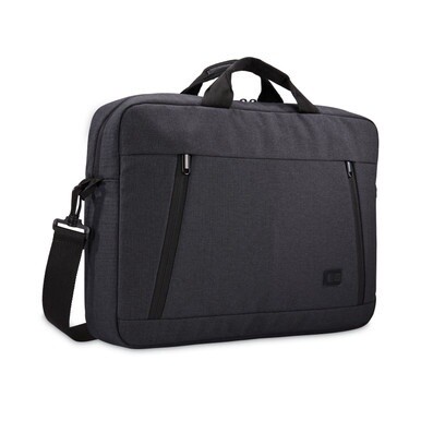 Huxton 15.6&quot; Laptop Attache, Fits Devices Up to 15.6&quot;, Polyester, 16.3 x 2.8 x 12.4, Black
