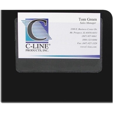 C-Line Self-Adhesive Business Card Holders - Top loading, Peel &amp; Stick, 2 x 3-1/2, 10/PK, 70257
