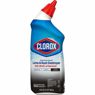 Clorox Toilet Bowl Cleaner Lime &amp; Rust Destroyer - 24 fl oz (0.8 quart)Bottle - 720 / Pallet - Clear