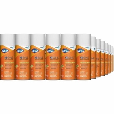 CloroxPro&amp;trade; 4 in One Disinfectant &amp; Sanitizer - 14 fl oz (0.4 quart) - Fresh Citrus Scent - 1596 / Pallet - Orange
